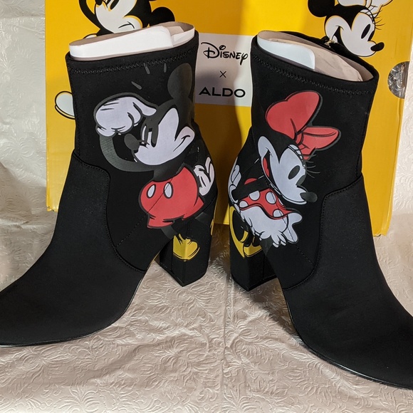 Disney Aldo Stepinmagic Ankle Boot Mickey Mouse Minnie Mouse 9M - Picture 1 of 9